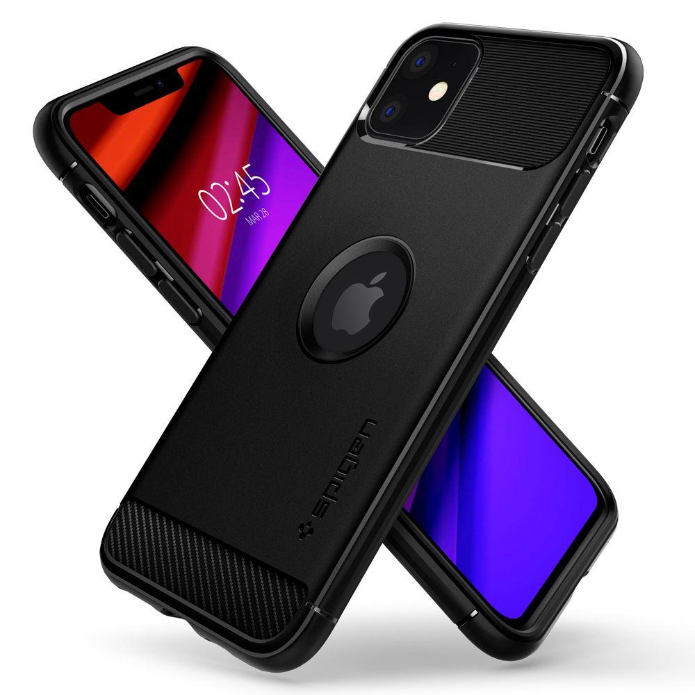 Pokrowiec Spigen Rugged Armor czarny Apple iPhone 11 / 5 Pokrowiec Spigen Rugged Armor czarny Apple iPhone 11 / 5