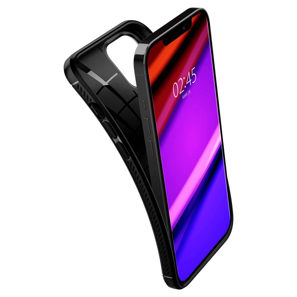 Pokrowiec Spigen Rugged Armor czarny Apple iPhone 12 / 4 Pokrowiec Spigen Rugged Armor czarny Apple iPhone 12 / 4