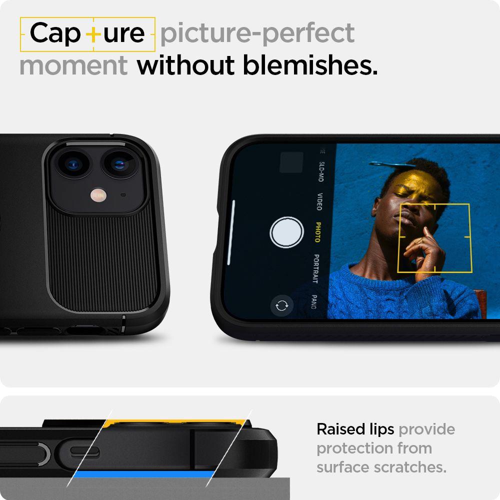 Pokrowiec Spigen Rugged Armor czarny Apple iPhone 12 Mini / 10 Pokrowiec Spigen Rugged Armor czarny Apple iPhone 12 Mini / 10