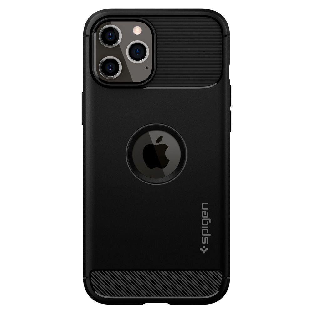 Pokrowiec Spigen Rugged Armor czarny Apple iPhone 12 Pro Pokrowiec Spigen Rugged Armor czarny Apple iPhone 12 Pro
