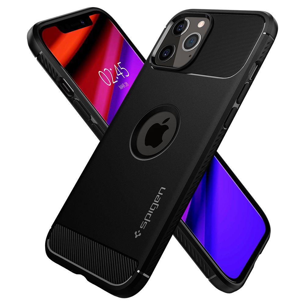 Pokrowiec Spigen Rugged Armor czarny Apple iPhone 12 Pro / 5 Pokrowiec Spigen Rugged Armor czarny Apple iPhone 12 Pro / 5