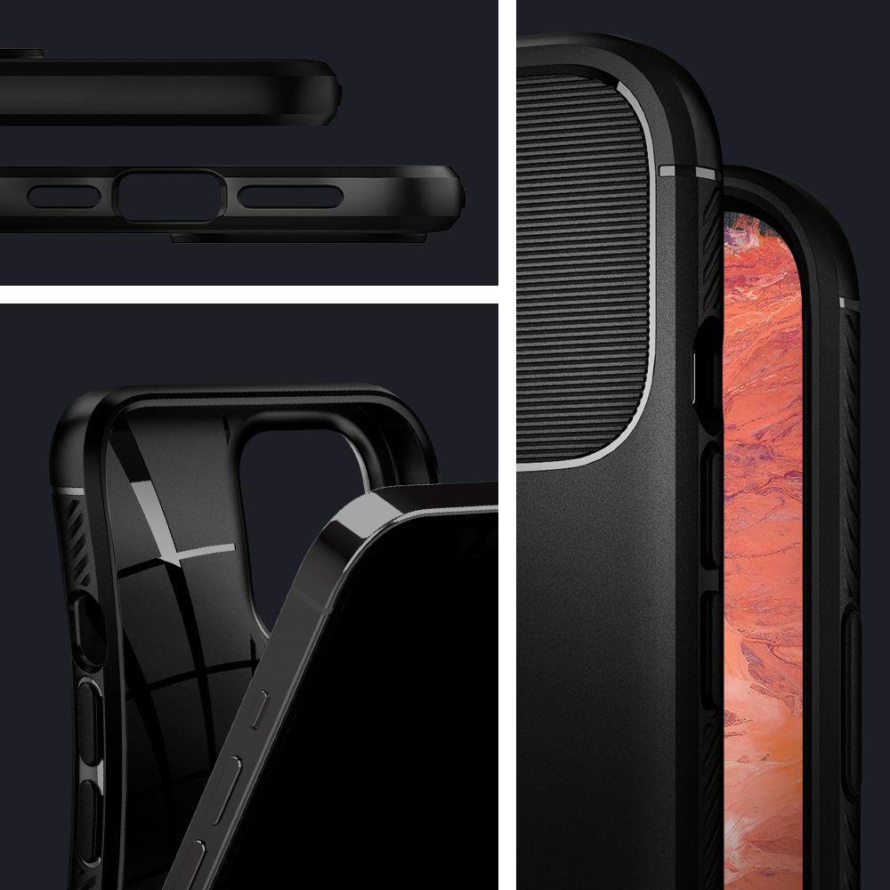 Pokrowiec Spigen Rugged Armor czarny Apple iPhone 12 Pro / 9 Pokrowiec Spigen Rugged Armor czarny Apple iPhone 12 Pro / 9