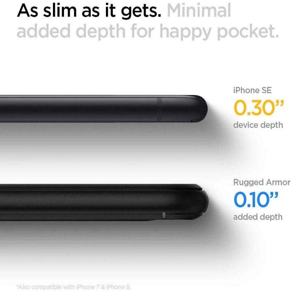 Pokrowiec Spigen Rugged Armor czarny Apple iPhone SE 2020 / 4