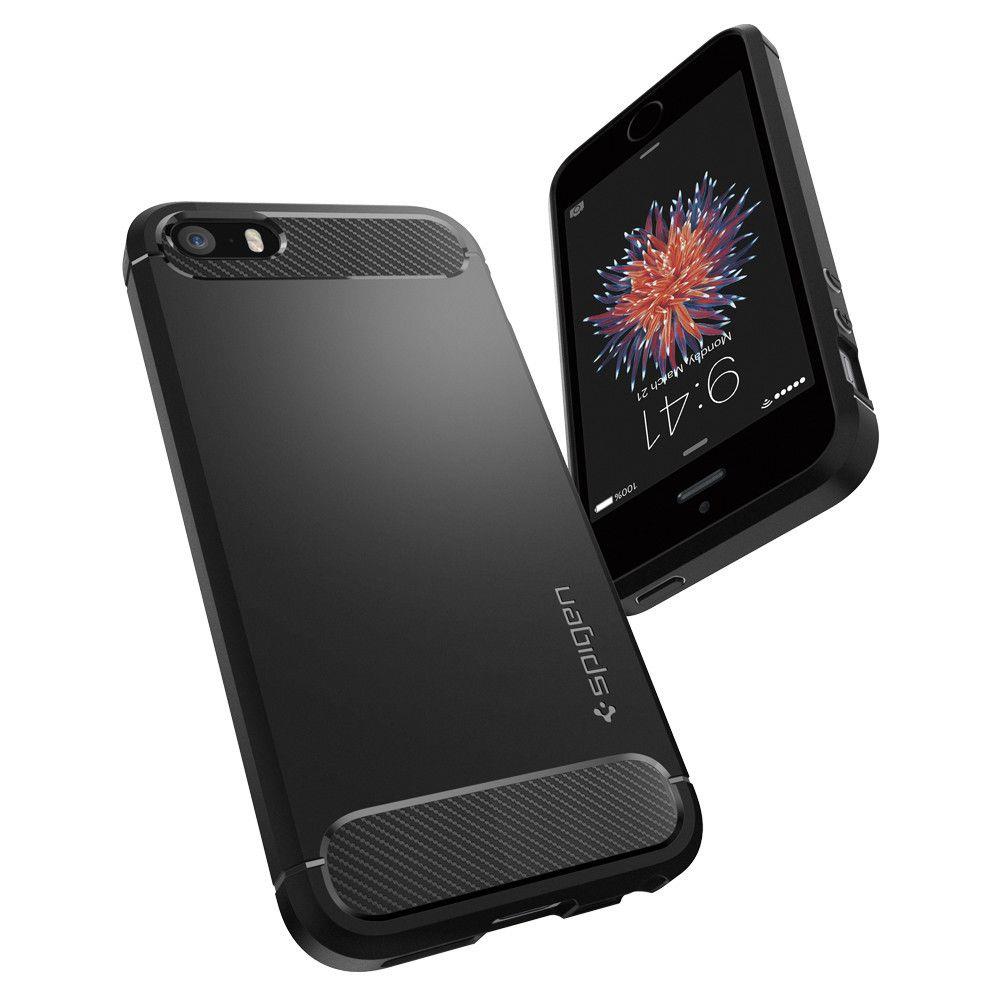 Pokrowiec Spigen Rugged Armor czarny Apple iPhone SE / 3
