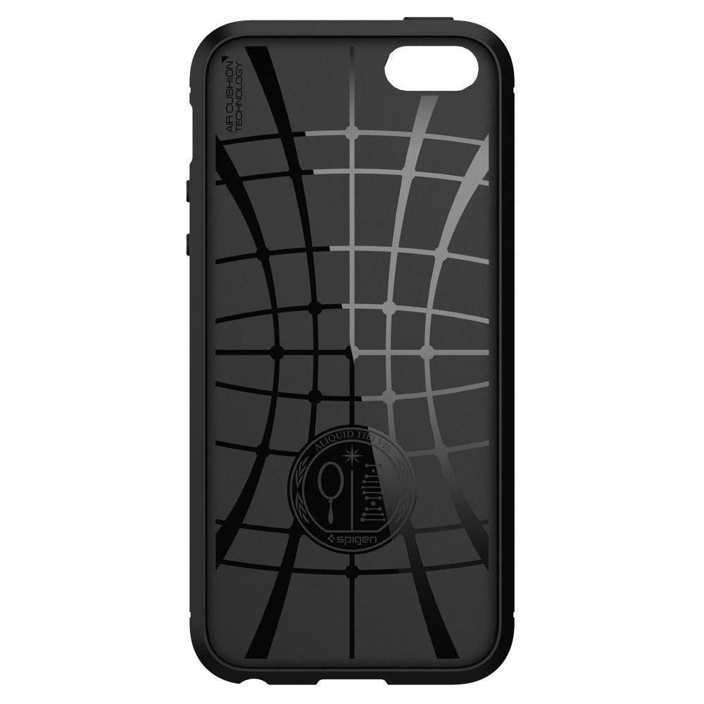 Pokrowiec Spigen Rugged Armor czarny Apple iPhone SE / 5