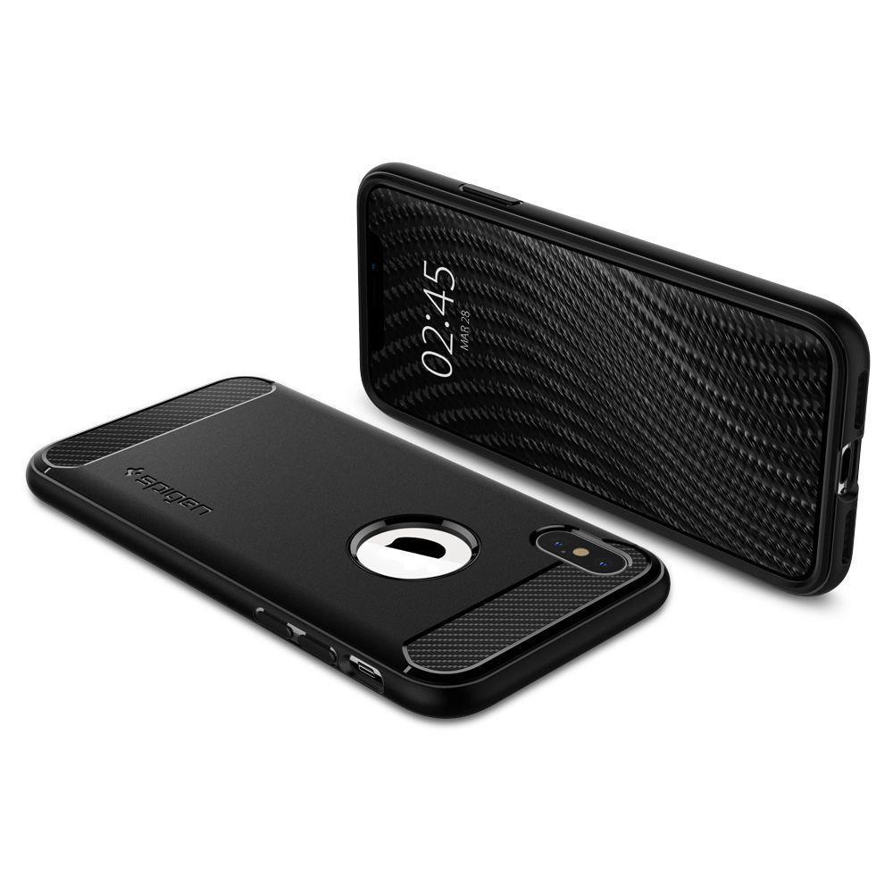 Pokrowiec Spigen Rugged Armor czarny Apple iPhone X / 7