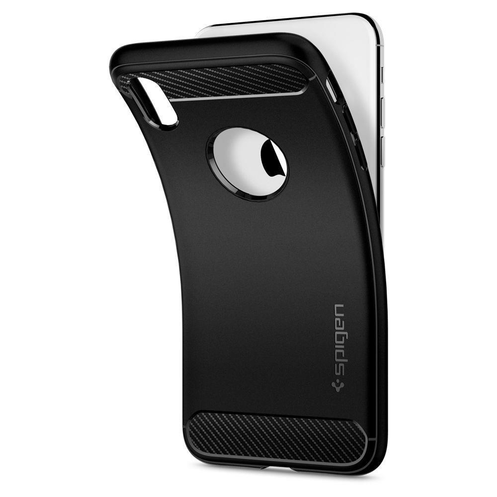 Pokrowiec Spigen Rugged Armor czarny Apple iPhone XS / 6 Pokrowiec Spigen Rugged Armor czarny Apple iPhone XS / 6