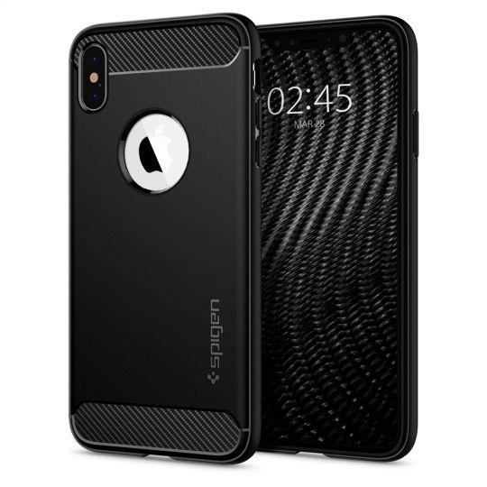 Pokrowiec Spigen Rugged Armor czarny Apple iPhone XS Max