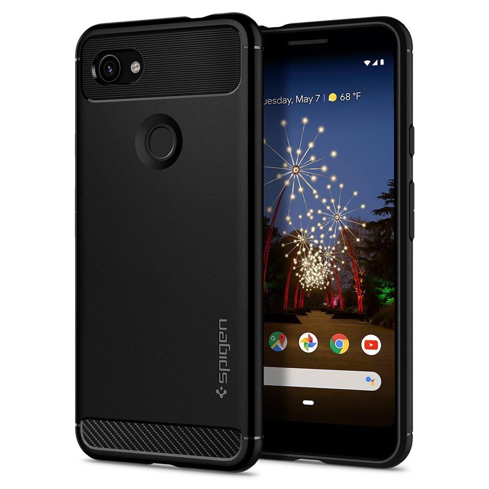 Pokrowiec Spigen Rugged Armor czarny Google Pixel 3a
