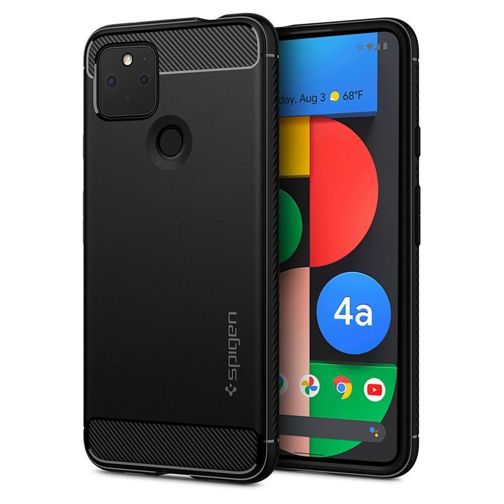 Pokrowiec Spigen Rugged Armor czarny Google Pixel 4a 5G
