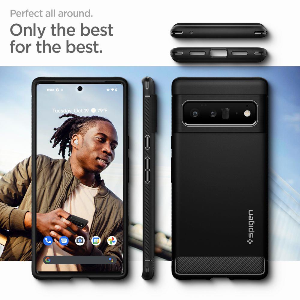 Pokrowiec Spigen Rugged Armor czarny Google Pixel 6 Pro / 9