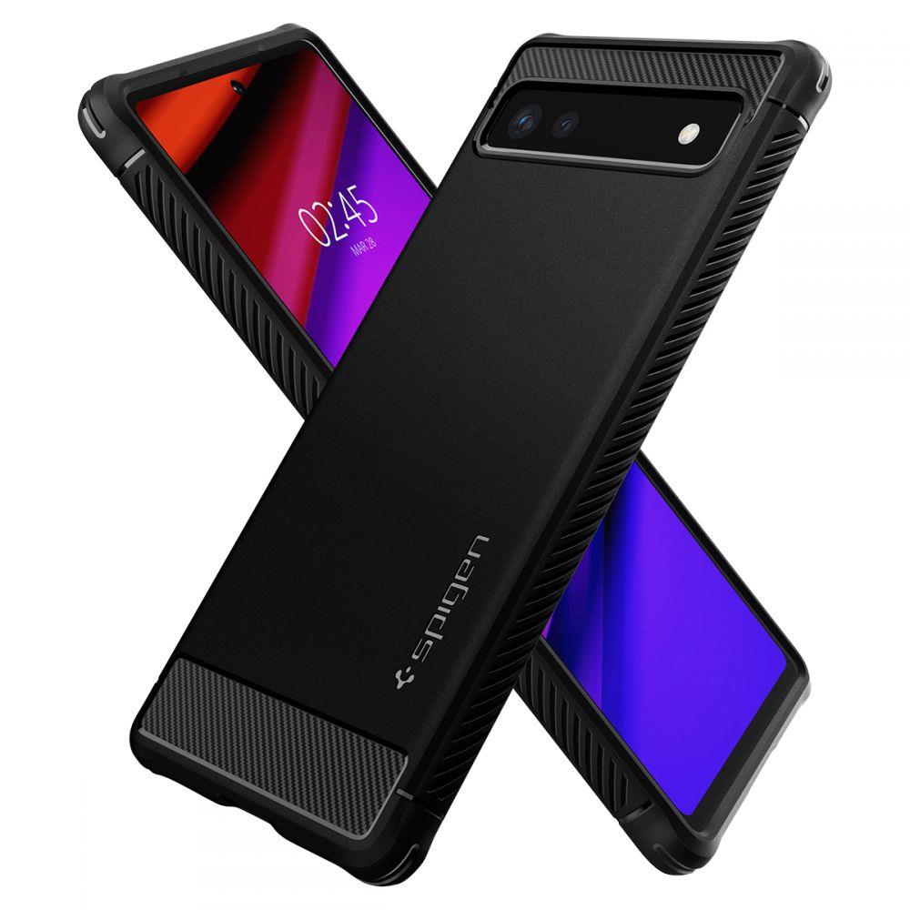 Pokrowiec Spigen Rugged Armor czarny Google Pixel 6a / 7
