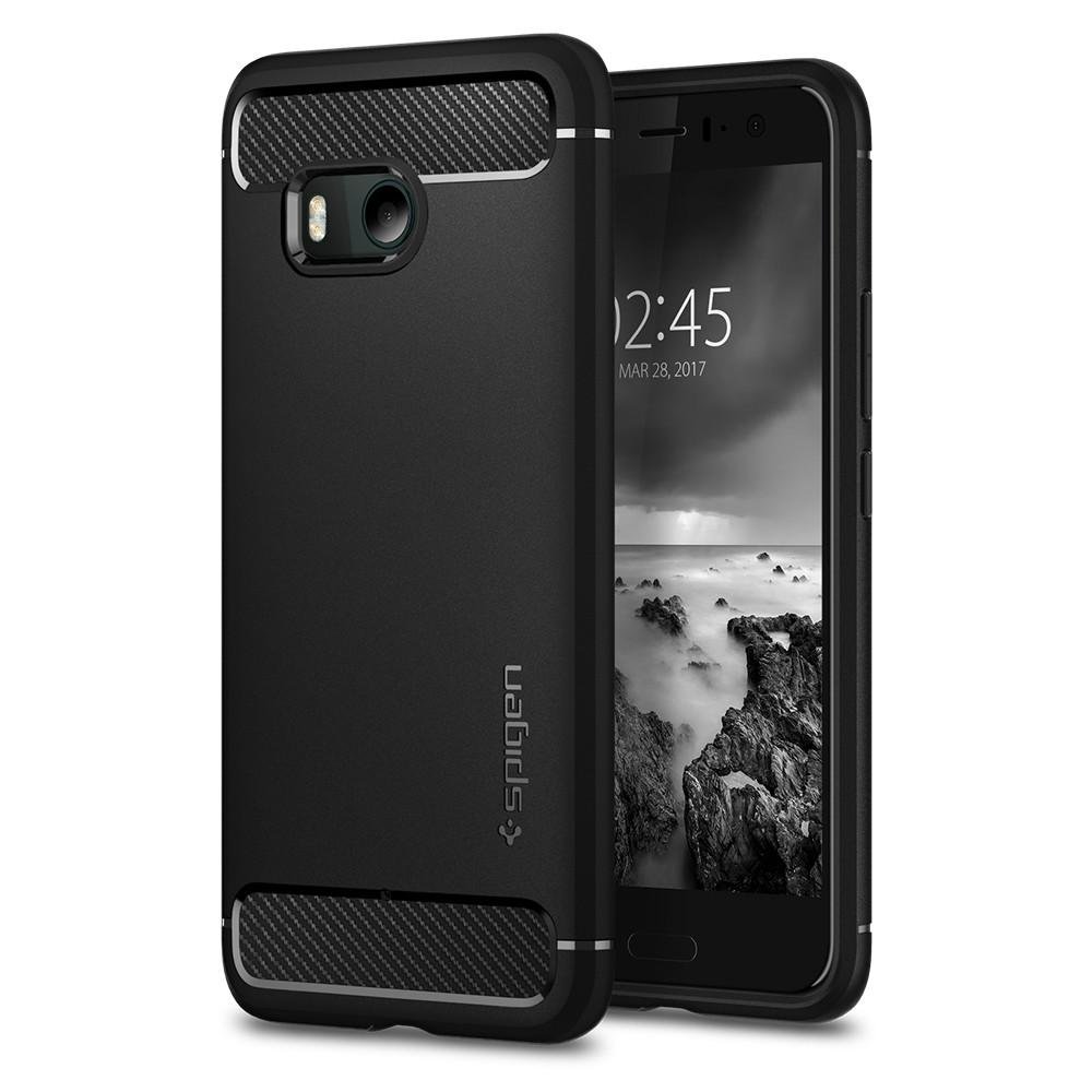Pokrowiec Spigen Rugged Armor czarny HTC U11