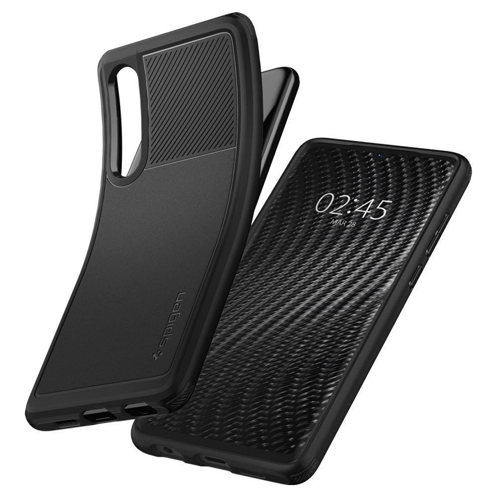 Pokrowiec Spigen Rugged Armor czarny Huawei P30 / 6