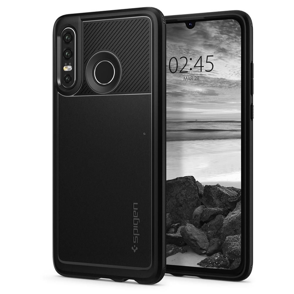Pokrowiec pancerny Spigen Rugged Armor czarny Huawei P30 Lite