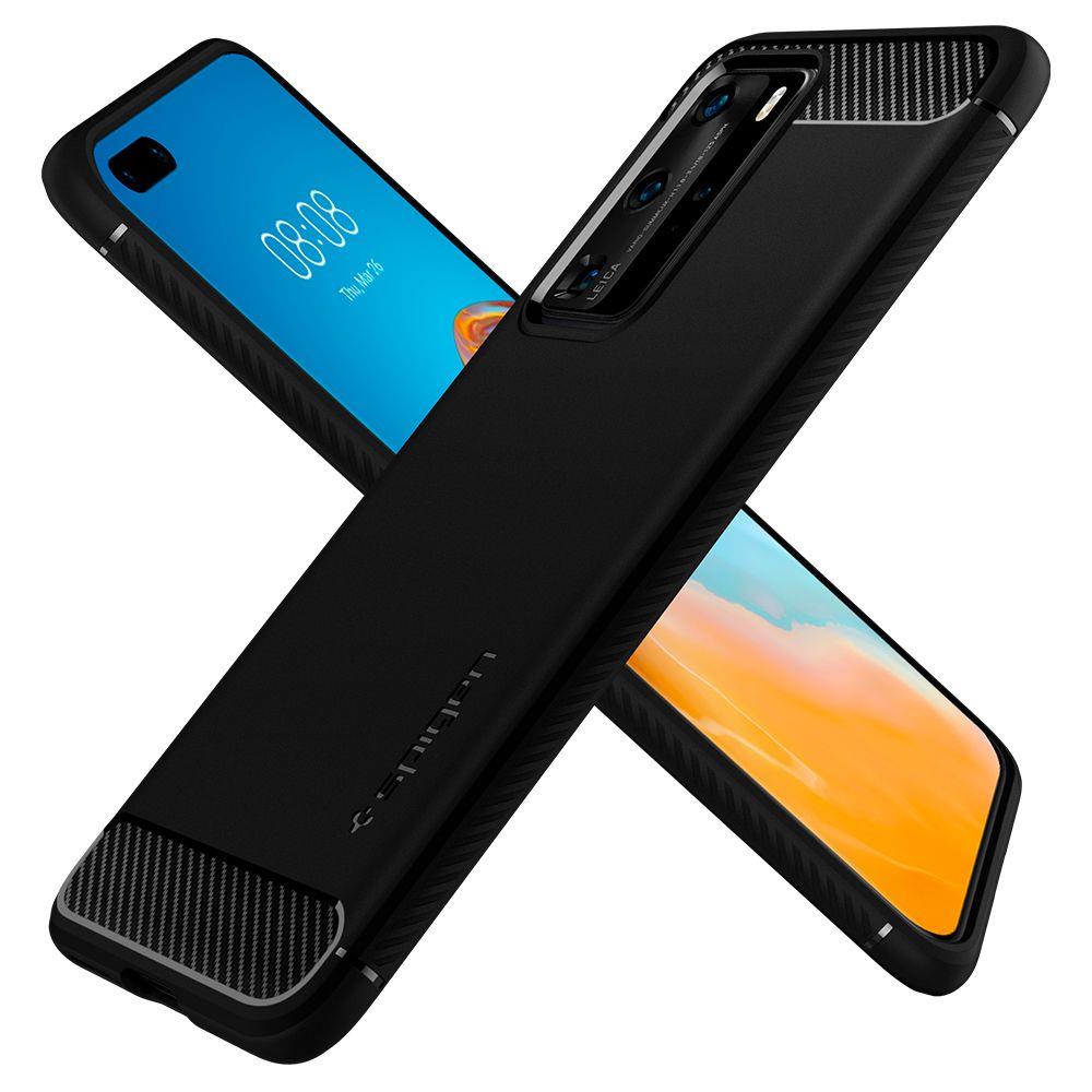 Pokrowiec Spigen Rugged Armor czarny Huawei P40 Pro / 7