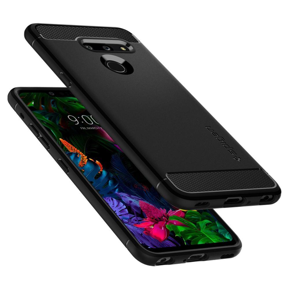 Pokrowiec Spigen Rugged Armor czarny LG G8 ThinQ / 6
