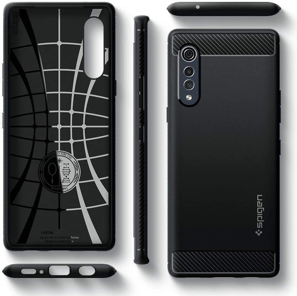 Pokrowiec Spigen Rugged Armor czarny LG Velvet / 2