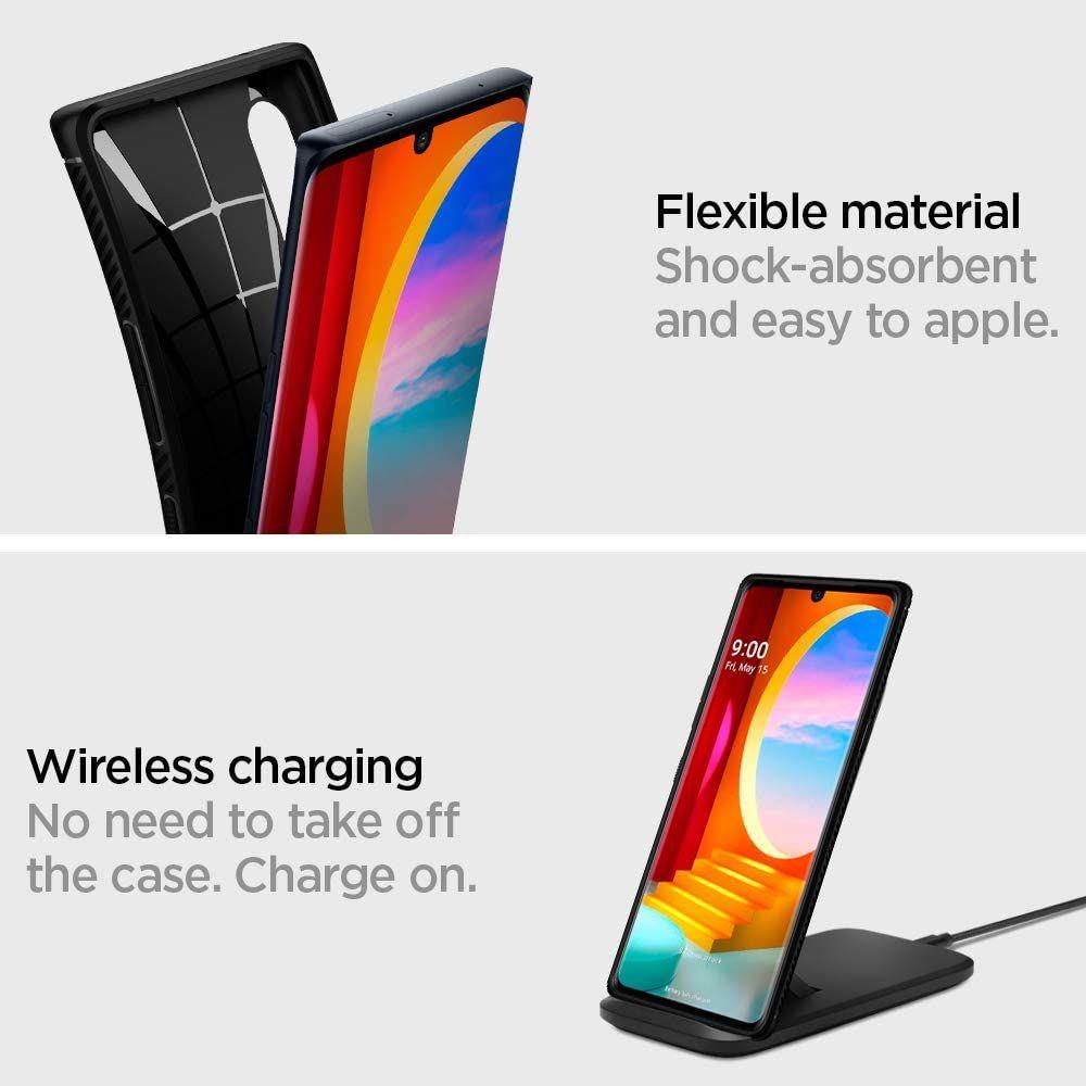 Pokrowiec Spigen Rugged Armor czarny LG Velvet / 5