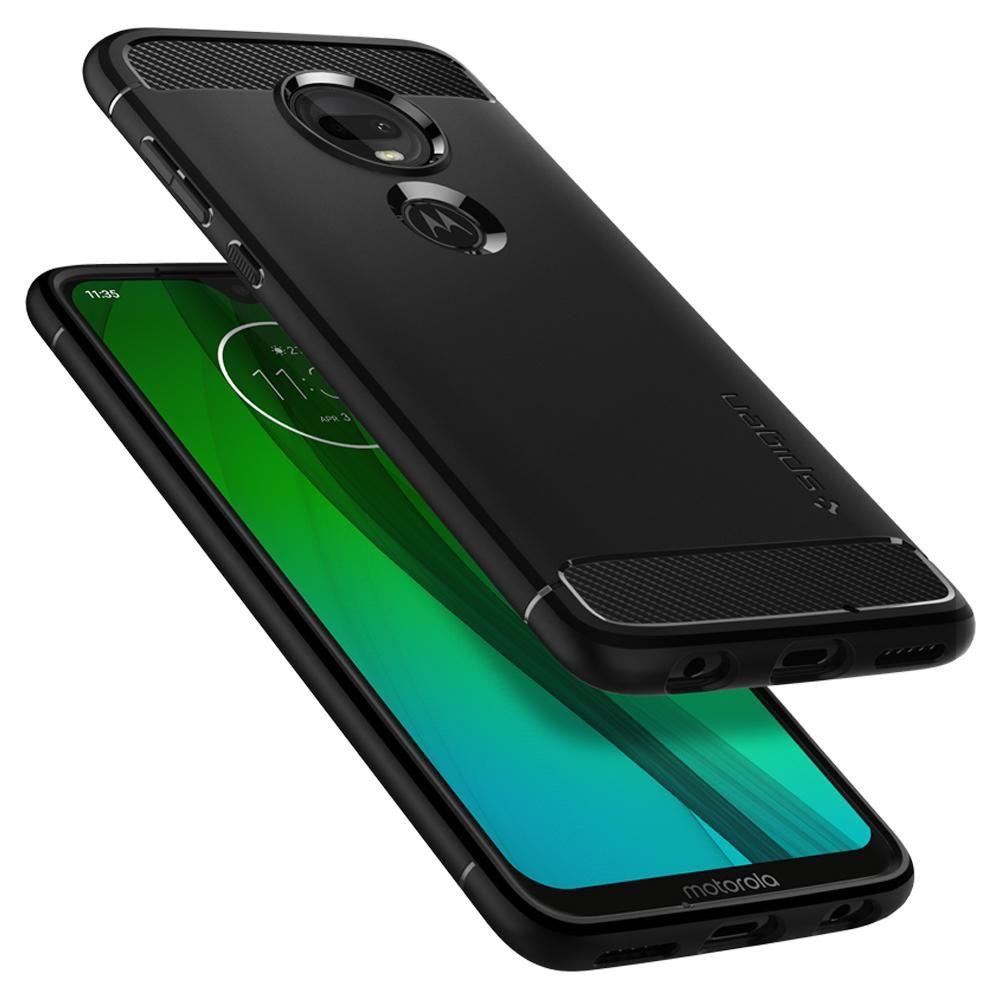 Pokrowiec Spigen Rugged Armor czarny Motorola Moto G7 Plus / 3
