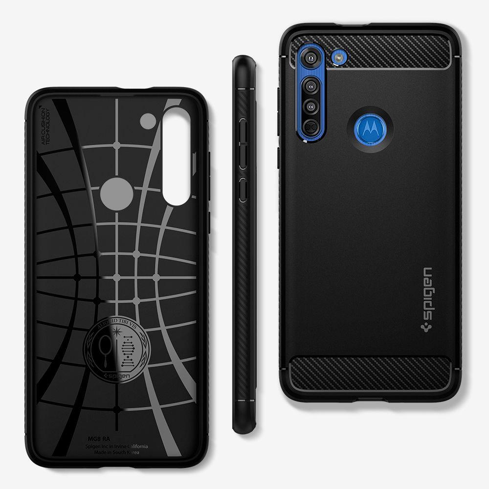 Pokrowiec Spigen Rugged Armor czarny Motorola Moto G8 Power / 3