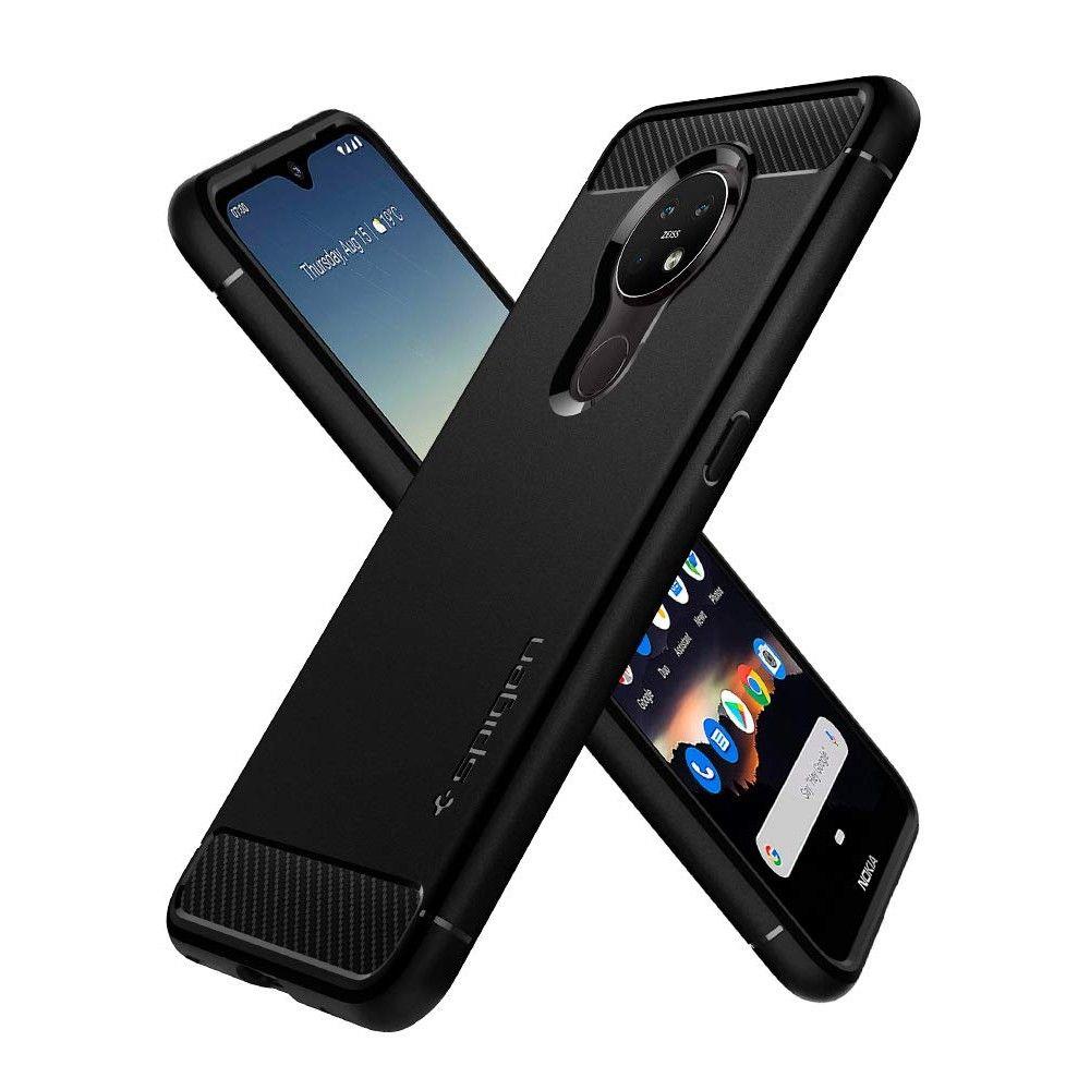 Pokrowiec Spigen Rugged Armor czarny Nokia 6.2 / 2 Pokrowiec Spigen Rugged Armor czarny Nokia 6.2 / 2