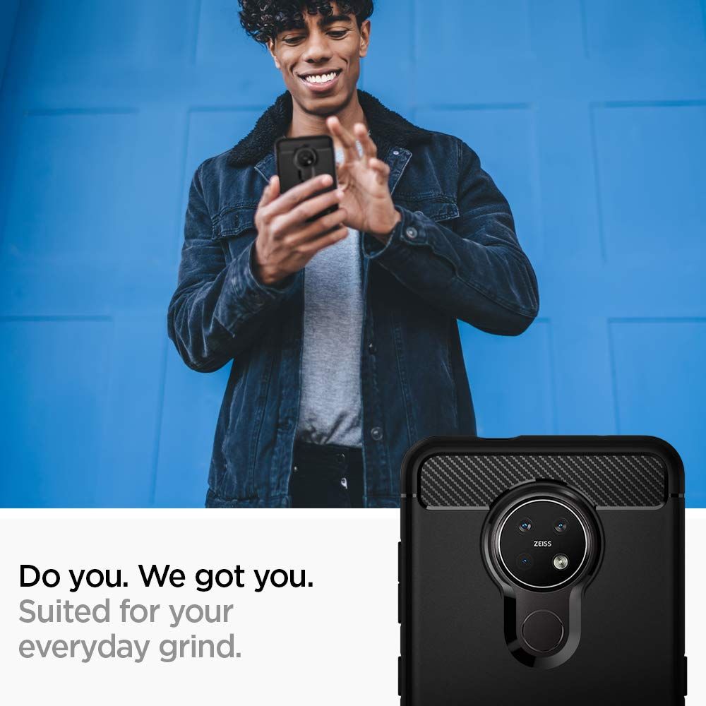 Pokrowiec pancerny Spigen Rugged Armor czarny Nokia 7.2 / 8