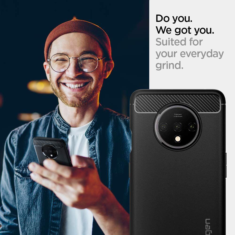 Pokrowiec Spigen Rugged Armor czarny OnePlus 7T / 3