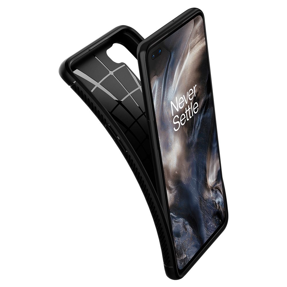 Pokrowiec pancerny Spigen Rugged Armor czarny OnePlus Nord / 8