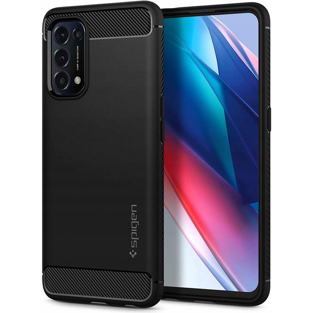 Pokrowiec Spigen Rugged Armor czarny Oppo Find X3 Lite