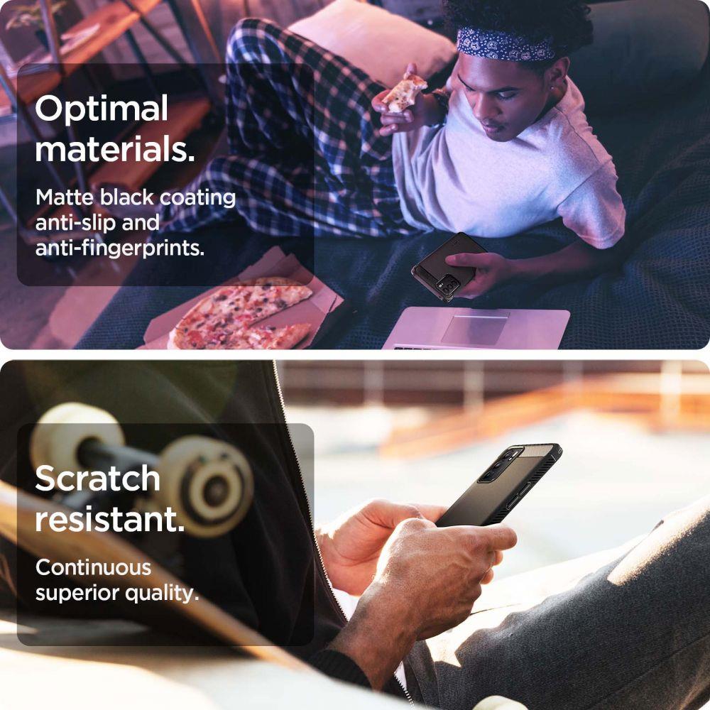 Pokrowiec Spigen Rugged Armor czarny Oppo Reno 6 5G / 6 Pokrowiec Spigen Rugged Armor czarny Oppo Reno 6 5G / 6