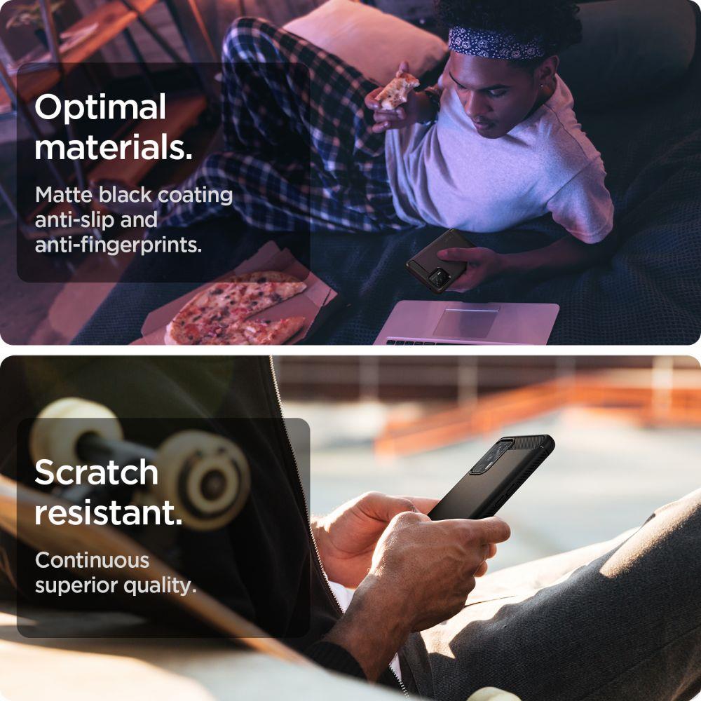 Pokrowiec Spigen Rugged Armor czarny Realme GT 5G / 5