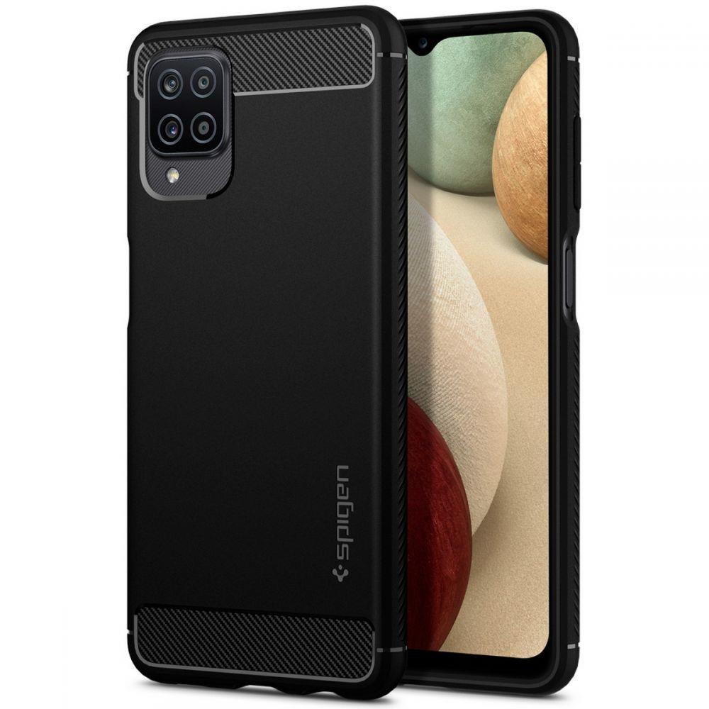 Pokrowiec Spigen Rugged Armor czarny Samsung Galaxy A12