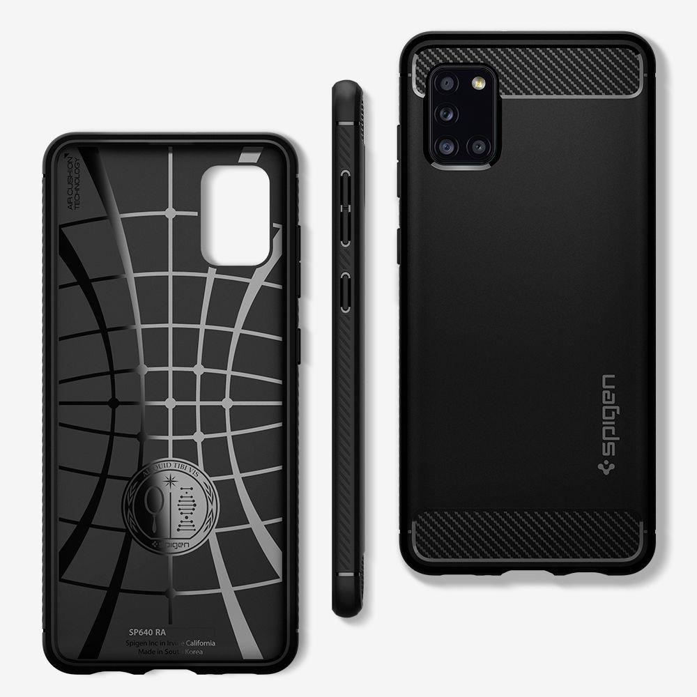 Pokrowiec Spigen Rugged Armor czarny Samsung A31 / 3