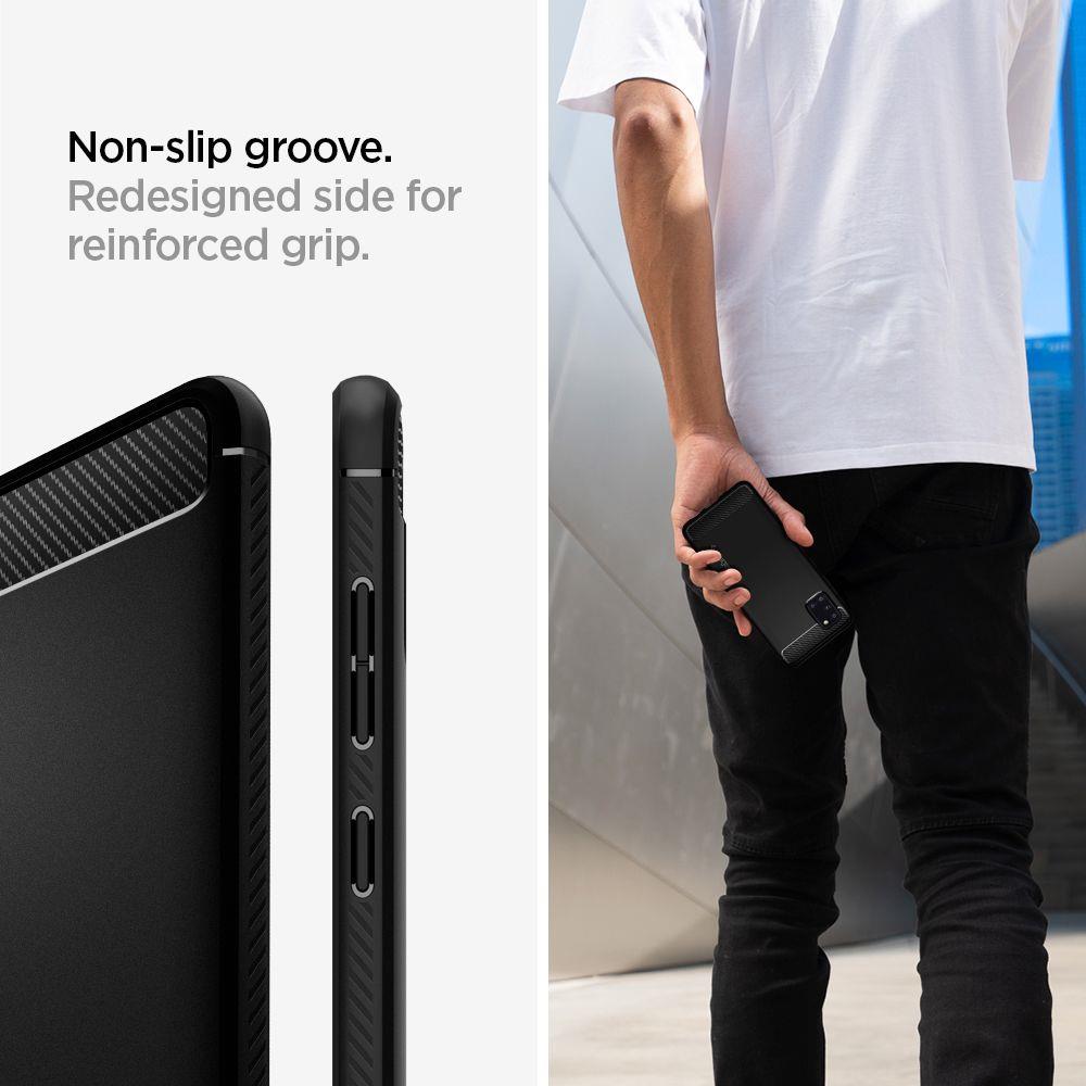 Pokrowiec Spigen Rugged Armor czarny Samsung A31 / 8