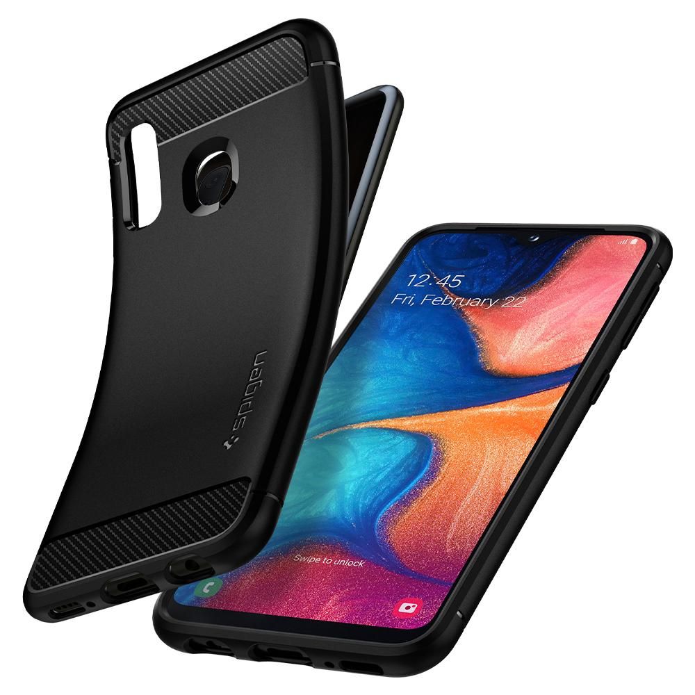 Pokrowiec pancerny Spigen Rugged Armor czarny Samsung Galaxy A20e / 6
