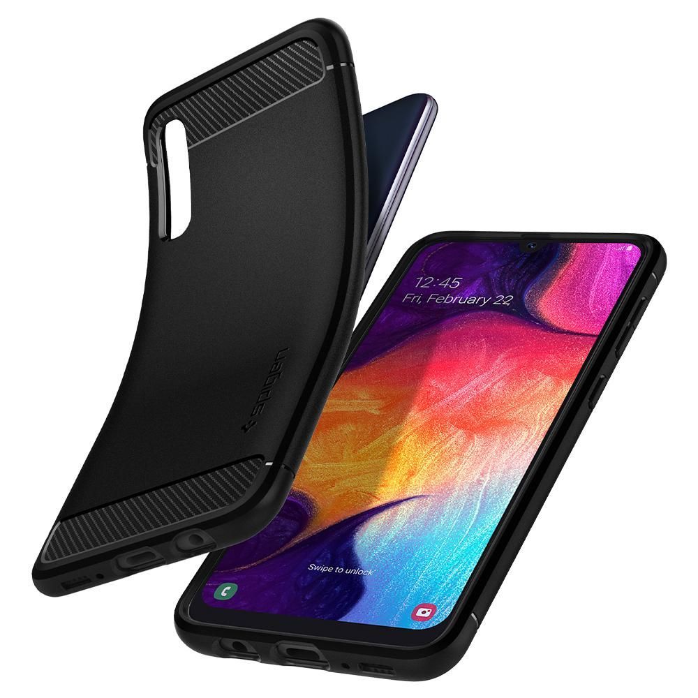 Pokrowiec pancerny Spigen Rugged Armor czarny Samsung Galaxy A30s / 5