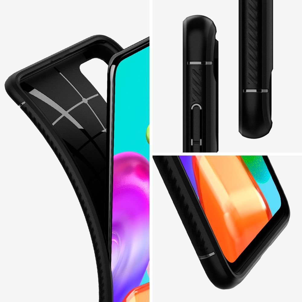 Pokrowiec pancerny Spigen Rugged Armor czarny Samsung Galaxy A41 / 10