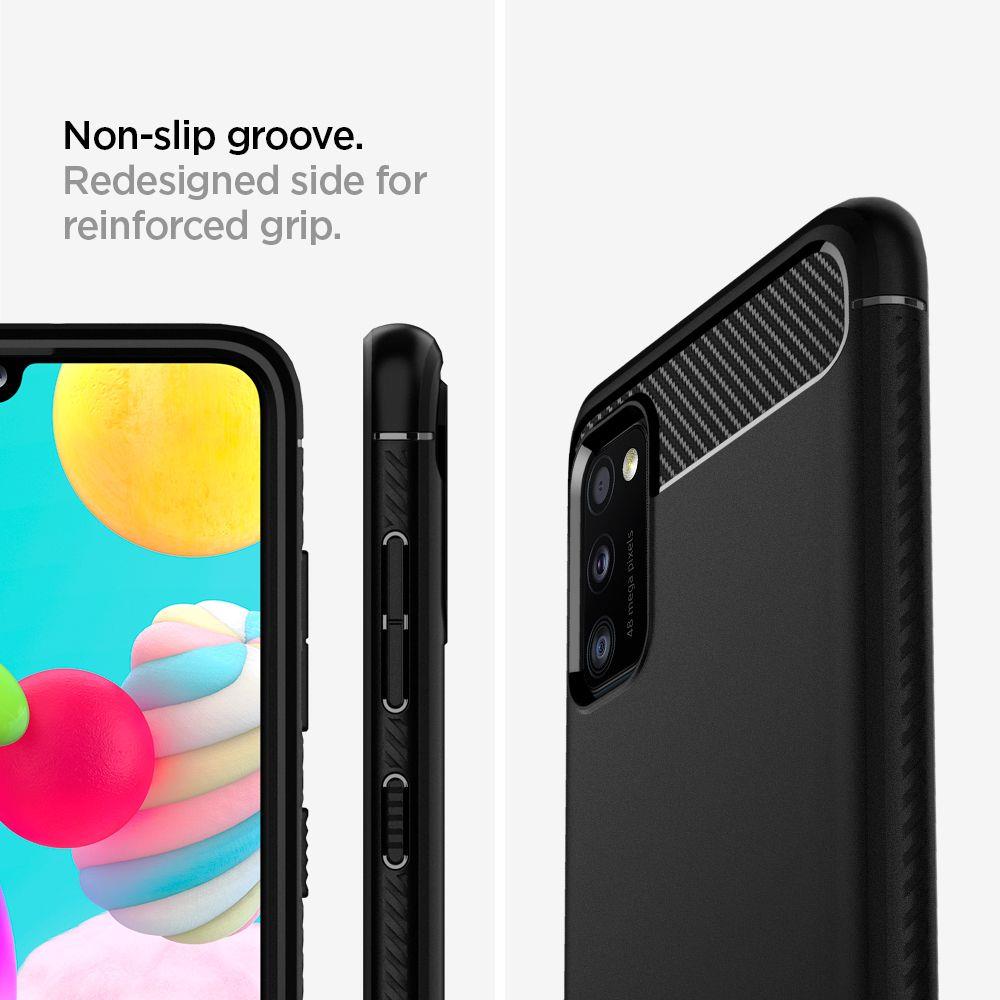 Pokrowiec Spigen Rugged Armor czarny Samsung Galaxy A41 / 10