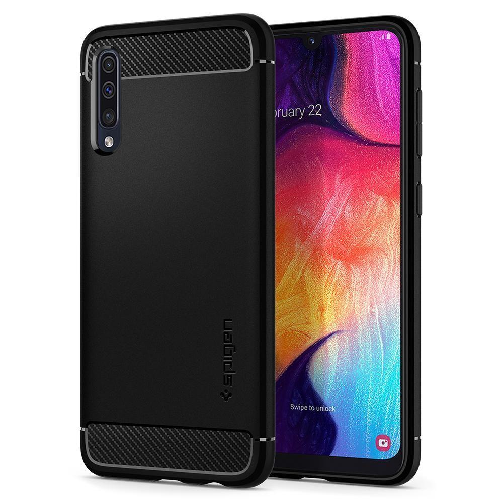 Pokrowiec Spigen Rugged Armor czarny Samsung Galaxy A50