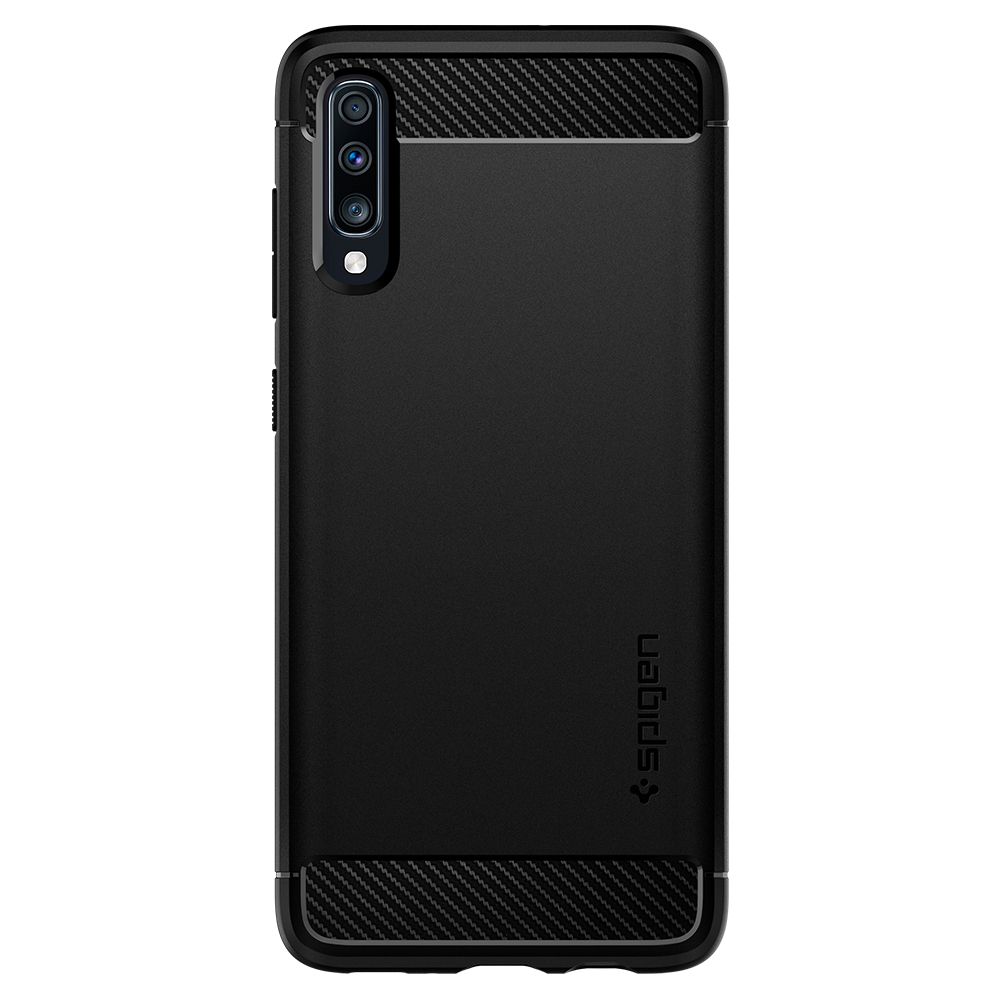 Pokrowiec pancerny Spigen Rugged Armor czarny Samsung Galaxy A70 / 2