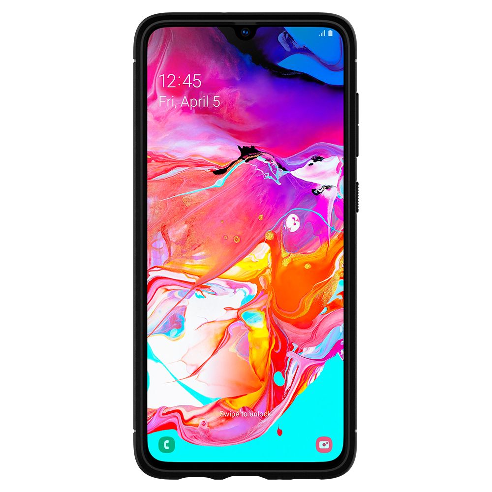 Pokrowiec pancerny Spigen Rugged Armor czarny Samsung Galaxy A70 / 4