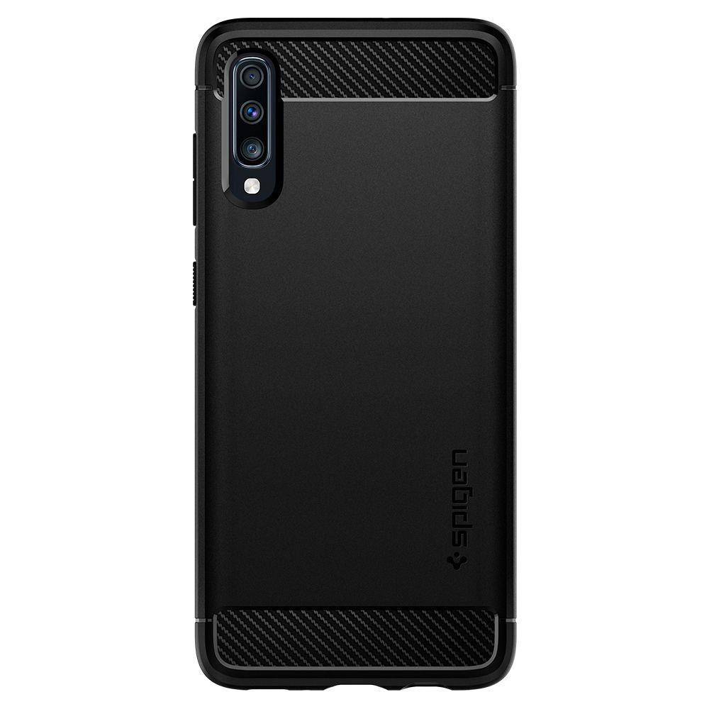 Pokrowiec Spigen Rugged Armor czarny Samsung Galaxy A70 / 2