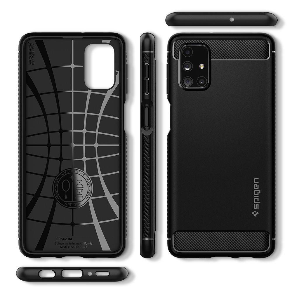 Pokrowiec Spigen Rugged Armor czarny Samsung Galaxy M31s / 3