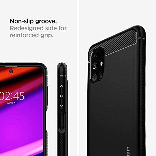 Pokrowiec Spigen Rugged Armor czarny Samsung Galaxy M51 / 5