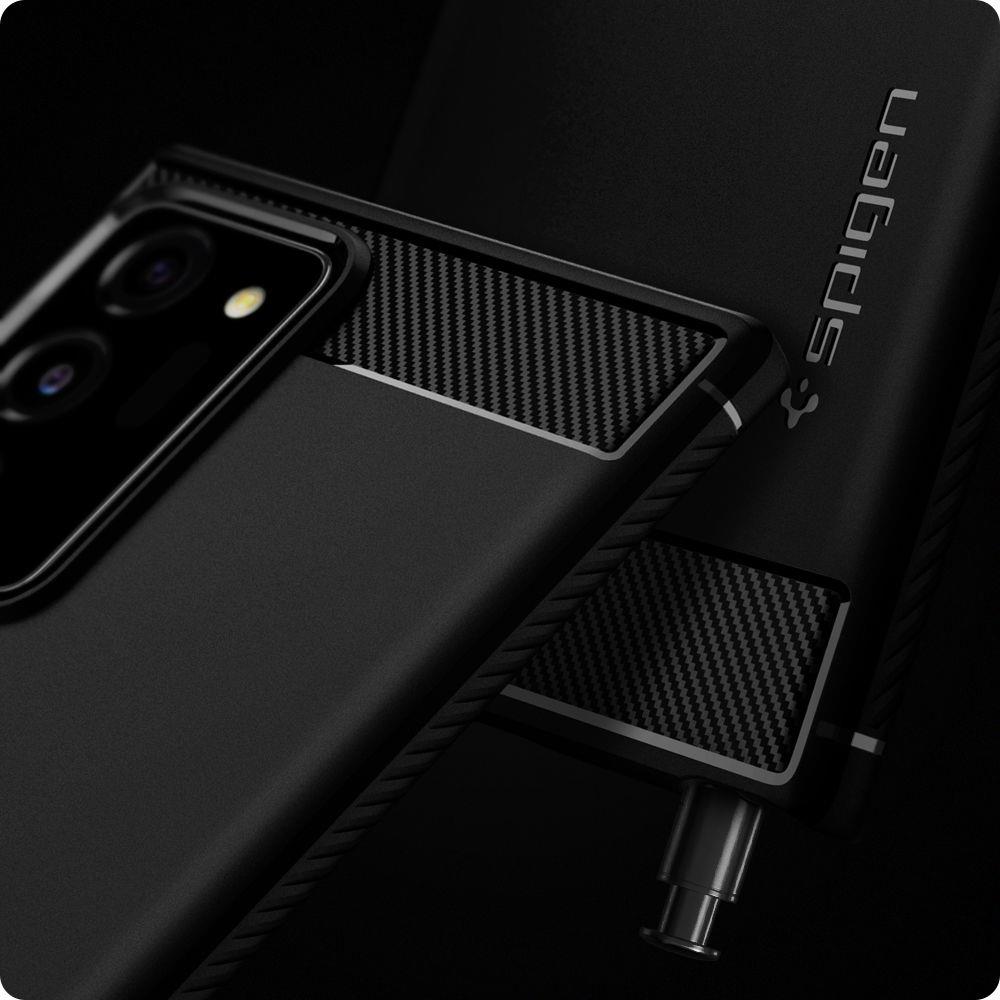 Pokrowiec Spigen Rugged Armor czarny Samsung Galaxy Note 20 Ultra / 11