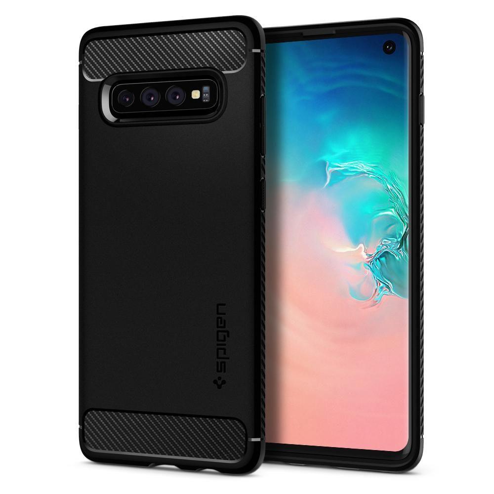 Pokrowiec Spigen Rugged Armor czarny Samsung Galaxy S10
