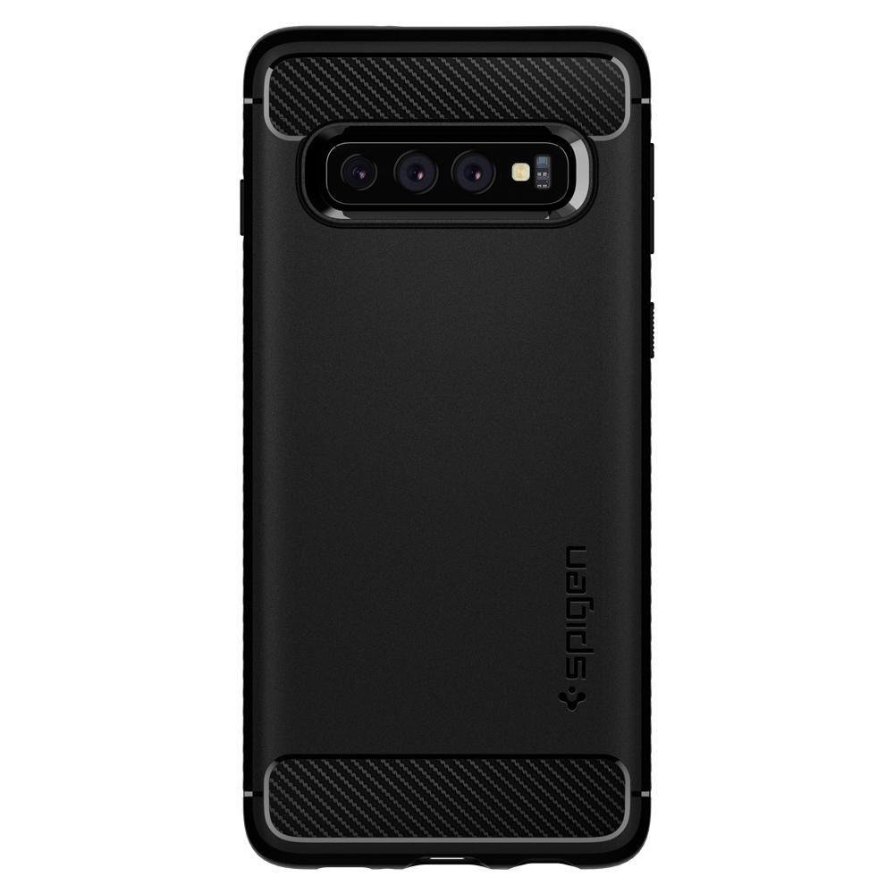 Pokrowiec Spigen Rugged Armor czarny Samsung Galaxy S10 Plus / 4
