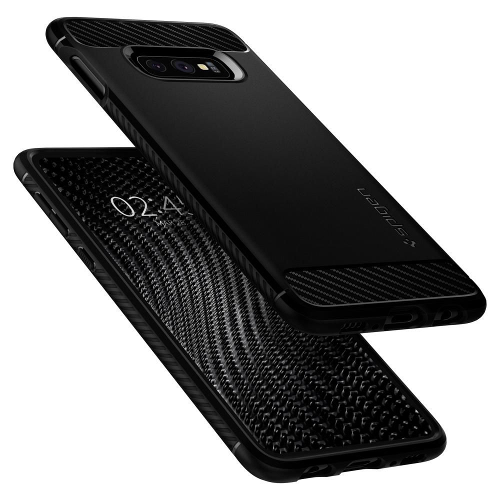 Pokrowiec pancerny Spigen Rugged Armor czarny Samsung Galaxy S10e / 2