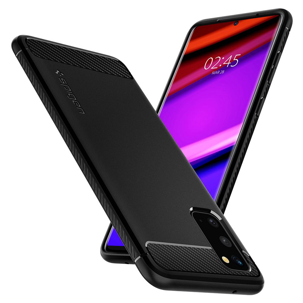Pokrowiec pancerny Spigen Rugged Armor czarny Samsung Galaxy S20 / 6